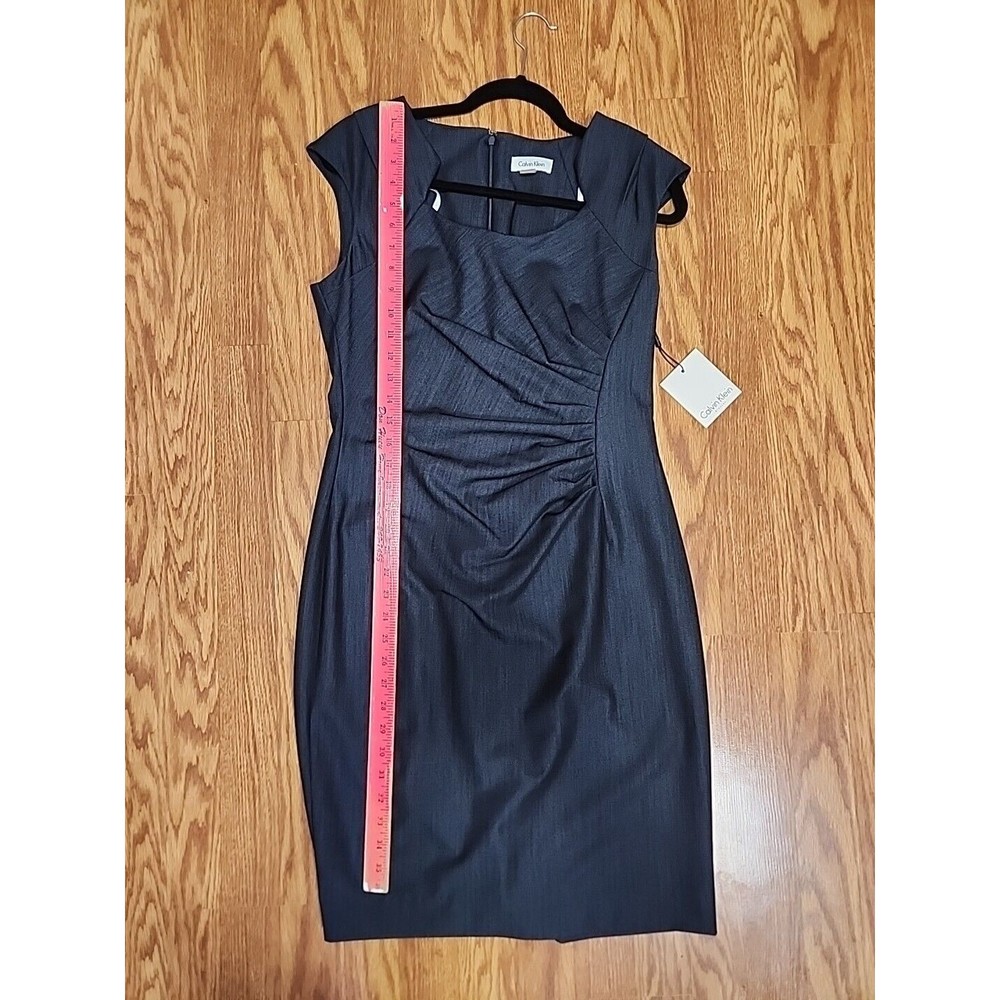 NEW Calvin Klein Sideburst Sheath Dress Blue Womens 10 "Free Shipping" - Picture 8 of 13